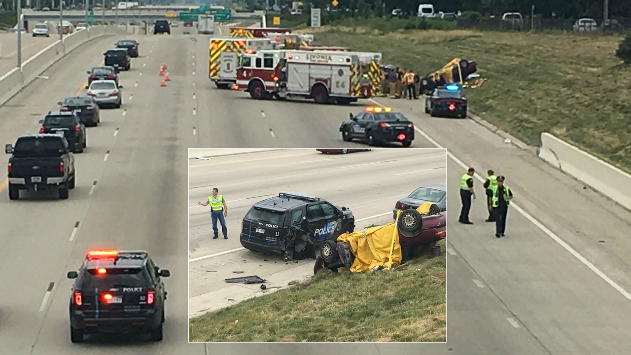 Livonia officer injured, man killed in I96 crash, police say